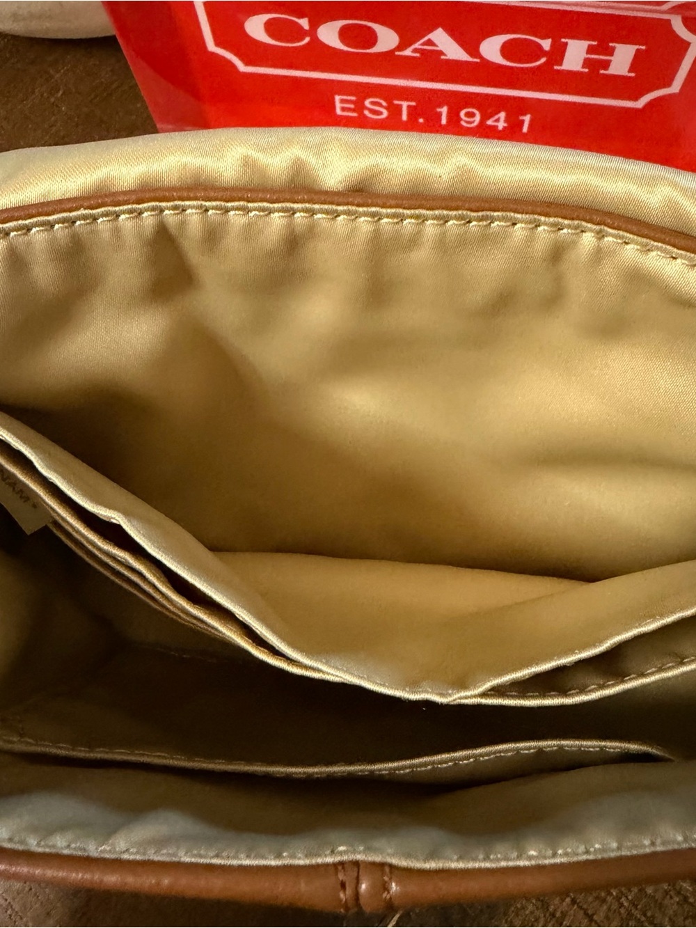 Coach Park Leather Flap Large Wristlet - Picture 10 of 14